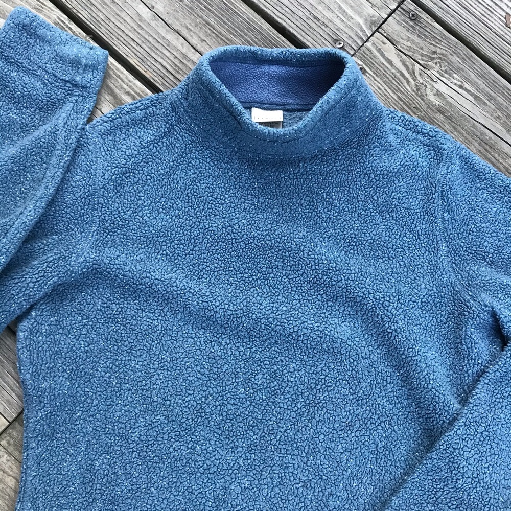 LL Bean nubby fleece too long sleeve